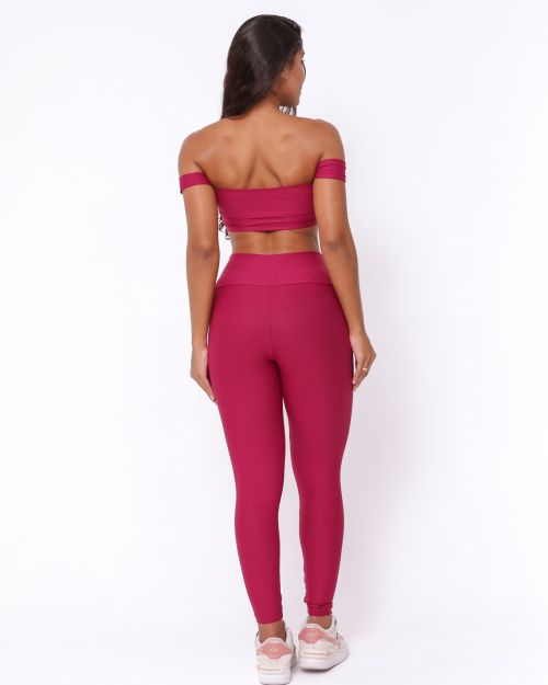 Conjunto Cal�a Legging B�sica Light + Top Ciganinha