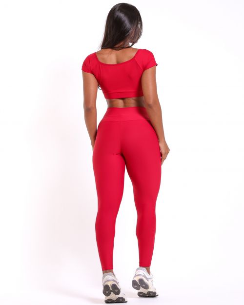 Conjunto Calça Legging Básica Light + Top Manguinha