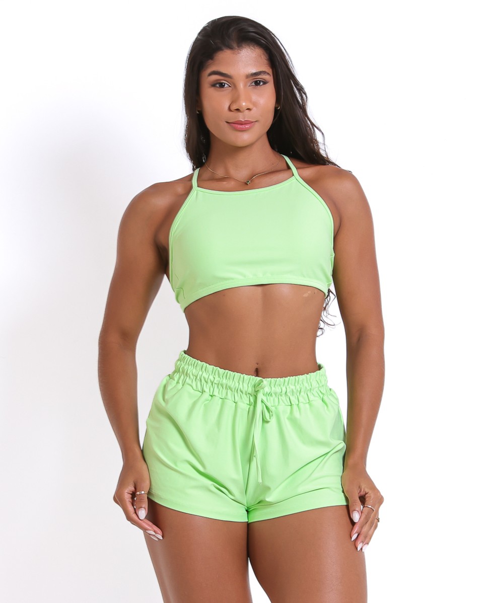 Conjunto Short Boxer Basic Light + Top Paula