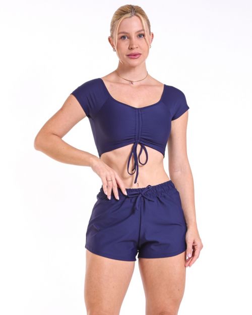 Conjunto Short Boxer Basic Light + Top Manguinha