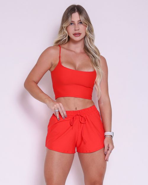 Conjunto Short Boxer Basic Light + Top Regatinha