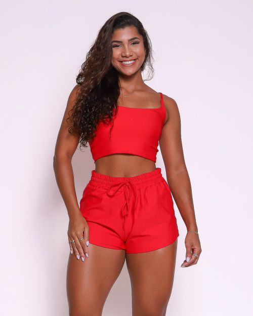 Conjunto Short Boxer Basic Light + Top Regatinha