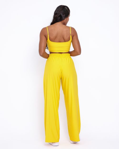 Conjunto Calça Pantalona Wide + Top Bruna