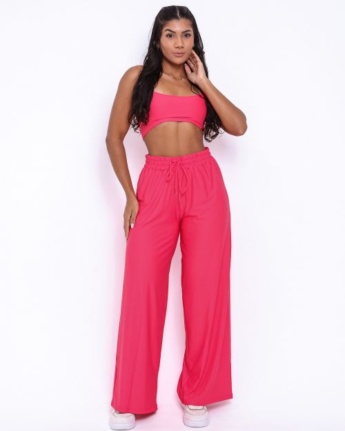 Conjunto Calça Pantalona Wide + Top Bruna