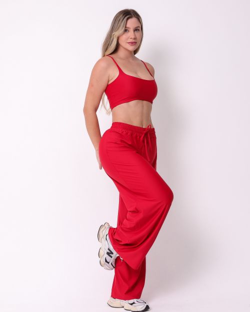 Conjunto Calça Pantalona Wide + Top Bruna