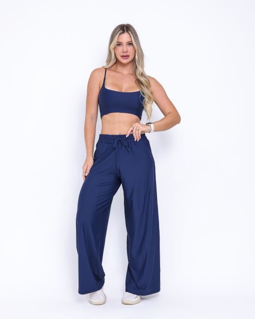 Conjunto Calça Pantalona Wide + Top Bruna