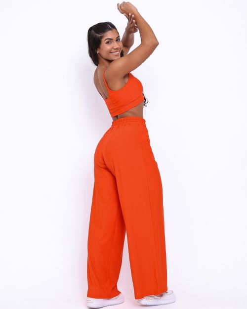 Conjunto Calça Pantalona Wide + Top Bruna