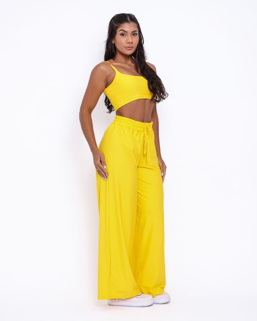 Conjunto Calça Pantalona Wide + Top Bruna