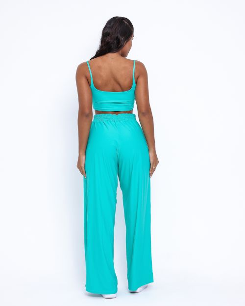 Conjunto Calça Pantalona Wide + Top Bruna