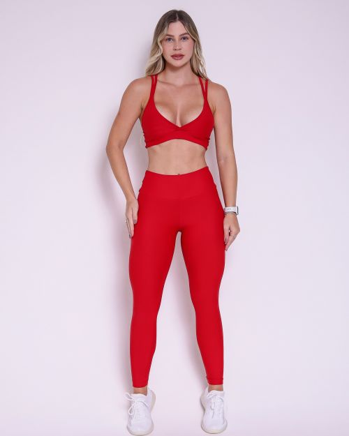 Conjunto Cal�a Legging B�sica Light + Top Vivi