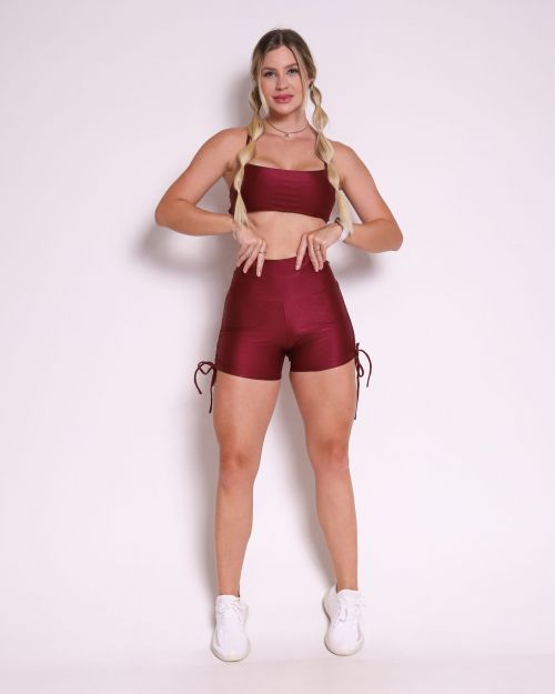 Conjunto Short Empina Cross Compress�o + Top Bianca