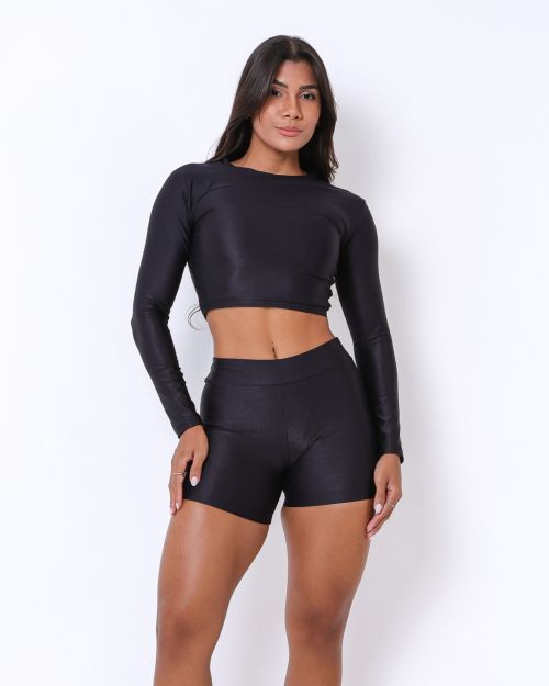 Conjunto Short Básico Cós Fino Compressão + Top Maria