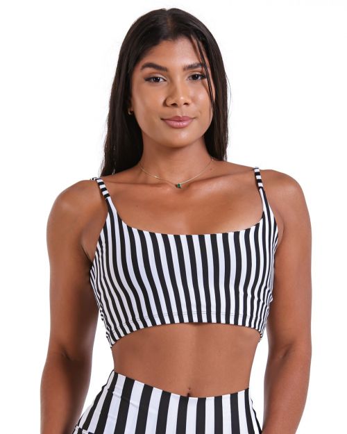 Top Bruna Listrado Branco