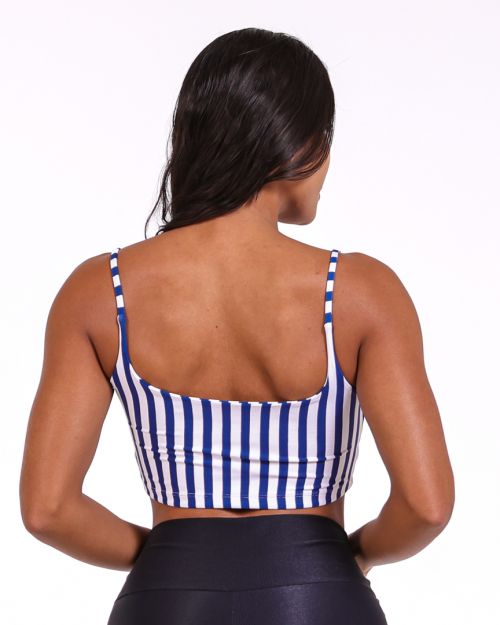 Top Bruna Listrado Branco