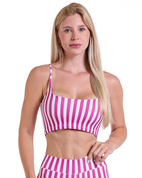 Top Bruna Listrado Branco