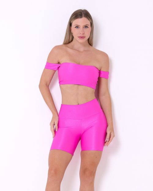 Conjunto Short Bermuda Compressão + Top Ciganinha