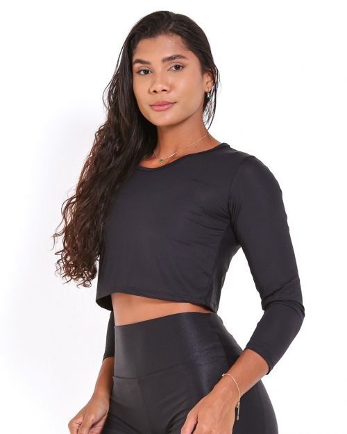 Cropped Manga Longa Pisco