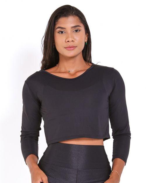 Cropped Manga Longa Pisco