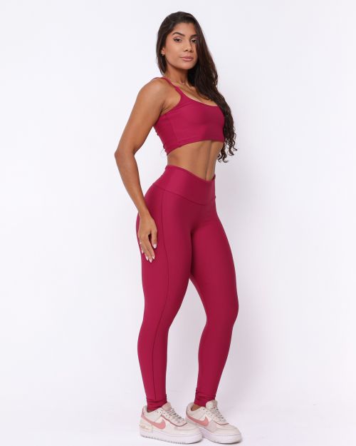 Conjunto Calça Legging Empina Vivo Cós Reto Light + Top Bruna