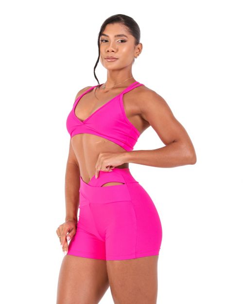 Conjunto Short Básico Cós Cruzado Light + Top Vivi