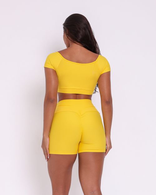 Conjunto Short Empina Light + Top Manguinha
