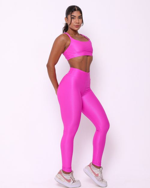 Conjunto Calça Legging Básica Compressão + Top Tai