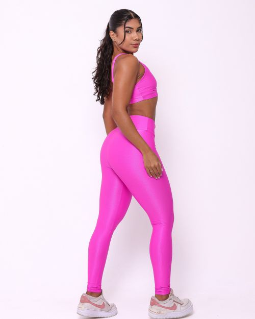 Conjunto Calça Legging Básica Compressão + Top Tai