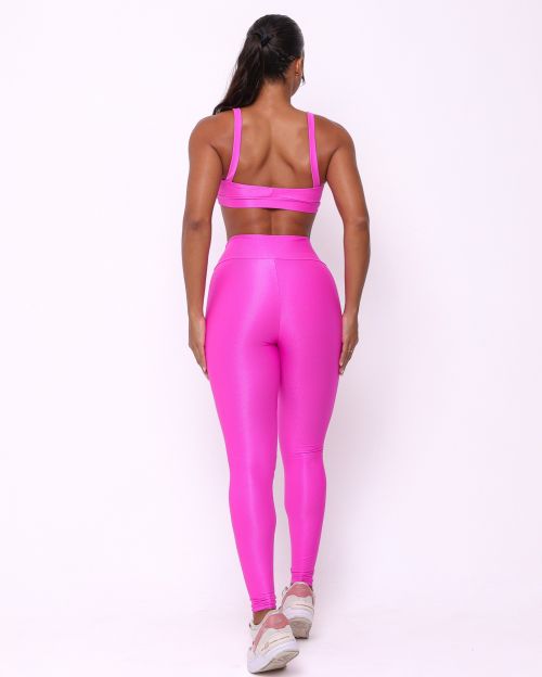 Conjunto Calça Legging Básica Compressão + Top Tai