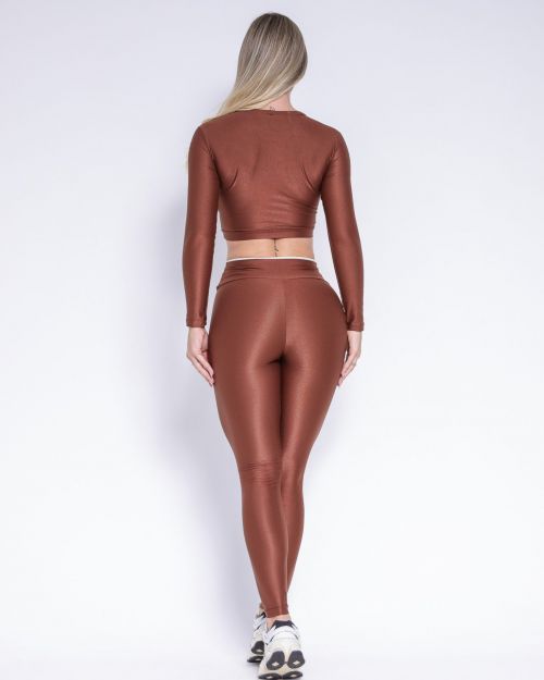 Conjunto Calça Legging Athletic Compressão Bicolor + Top Maria