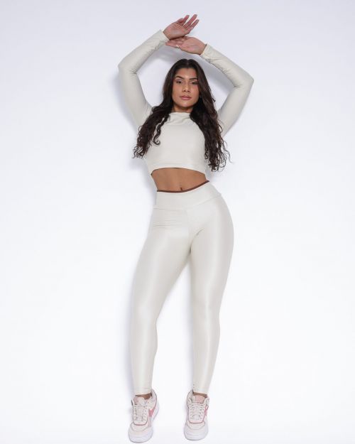 Conjunto Calça Legging Athletic Compressão Bicolor + Top Maria