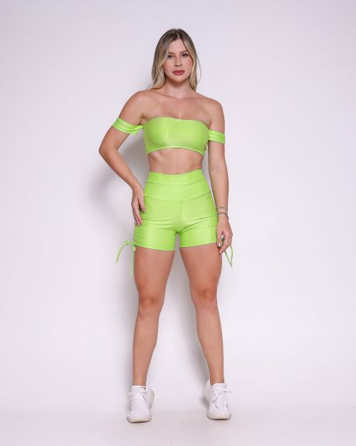 Conjunto Short Empina Cross Compressão + Top Ciganinha