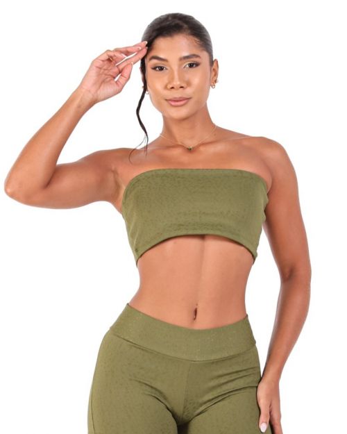 Top Faixa Jacquard Poá