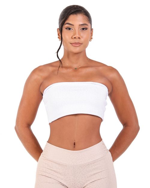 Top Faixa Jacquard Poá