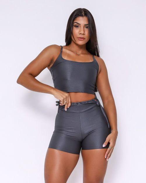 Conjunto Short Empina Ajuste Compressão + Top Regatinha