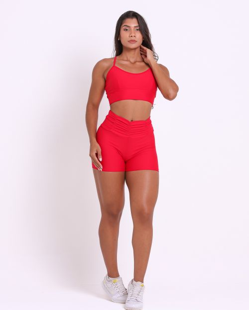 Conjunto Short Básico Cós Franzido Light + Top Kelly