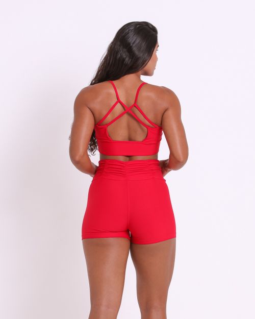 Conjunto Short Básico Cós Franzido Light + Top Kelly