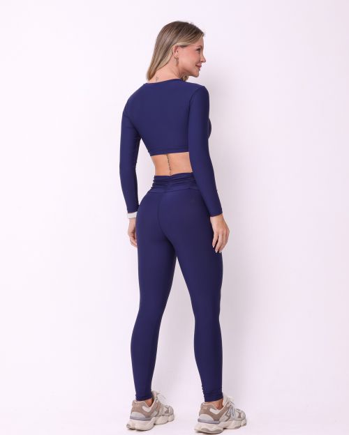 Conjunto Calça Básica Cós Franzido Light + Top Maria