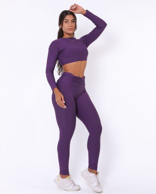 Conjunto Calça Básica Cós Franzido Light + Top Maria