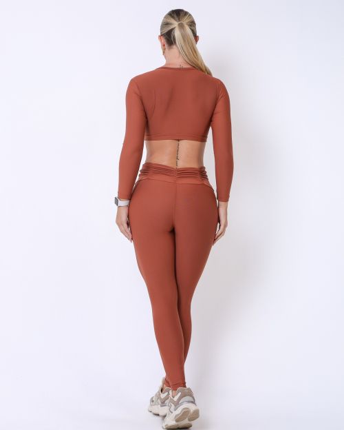Conjunto Calça Básica Cós Franzido Light + Top Maria
