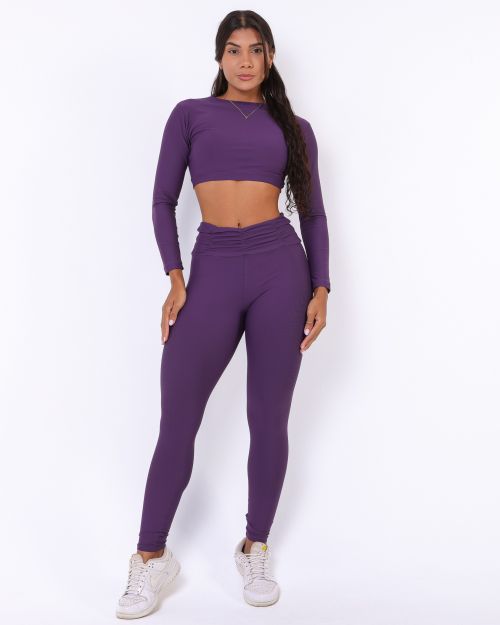 Conjunto Calça Básica Cós Franzido Light + Top Maria