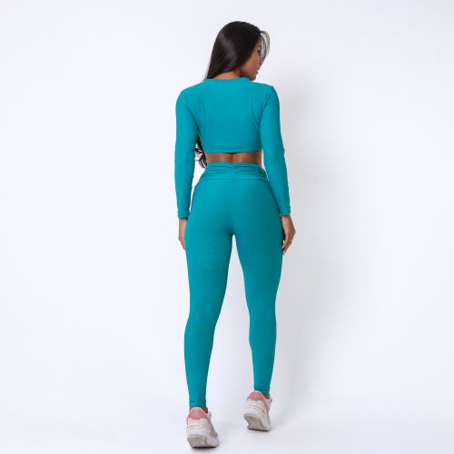 Conjunto Calça Básica Cós Franzido Light + Top Maria