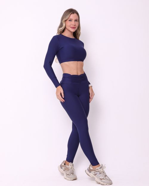 Conjunto Calça Básica Cós Franzido Light + Top Maria