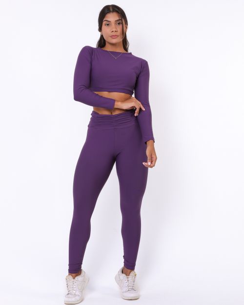 Conjunto Calça Básica Cós Franzido Light + Top Maria