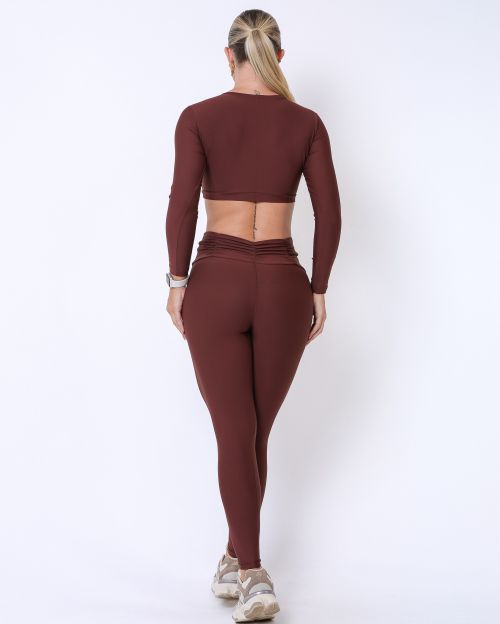 Conjunto Calça Básica Cós Franzido Light + Top Maria