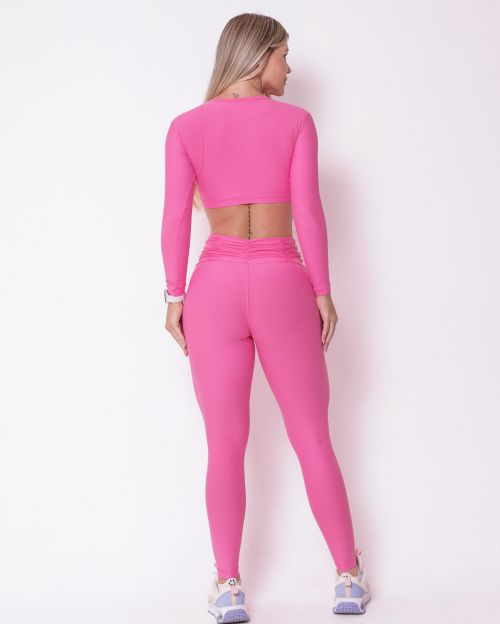Conjunto Calça Básica Cós Franzido Light + Top Maria