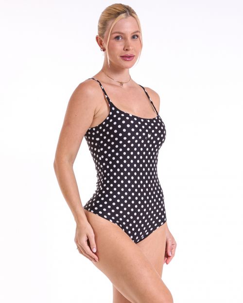 Body Basic Poá Branco Fundo