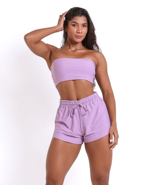 Conjunto Short Boxer Basic Light + Top Faixa
