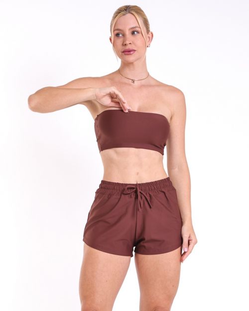 Conjunto Short Boxer Basic Light + Top Faixa