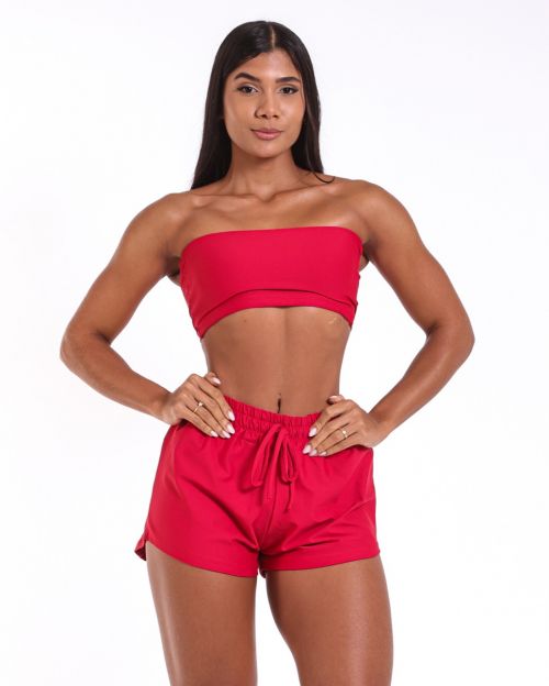 Conjunto Short Boxer Basic Light + Top Faixa