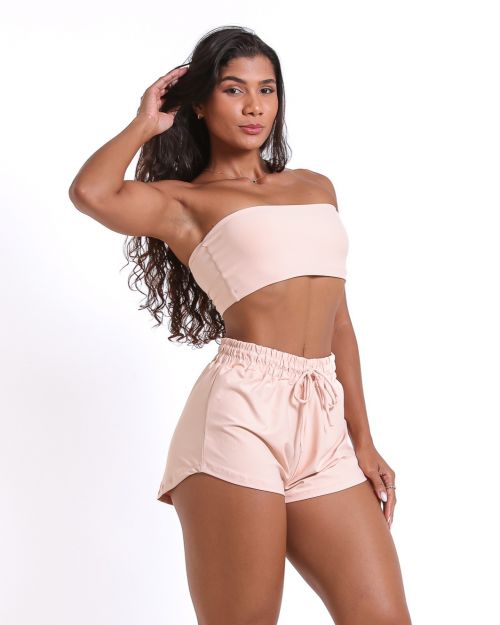 Conjunto Short Boxer Basic Light + Top Faixa